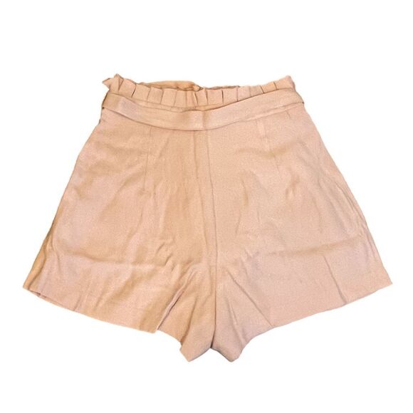 Astr The Label Pacific Pleated Tie Waist Shorts Peach Papaya High Waist M - Picture 5 of 9